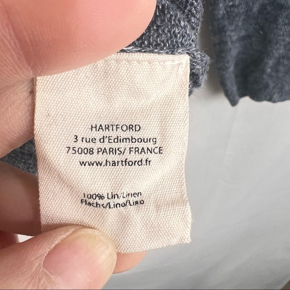 Hartford Sweater Womens Size 2 Blue 100% Linen Paris France Minimalist Capsule - Picture 9 of 13